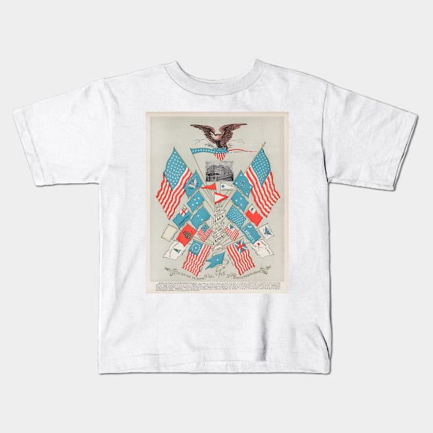 The Flags of the Union Kids T-Shirt by fleurdesignart